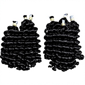 Wholesale price at Virgin Remy factory for natural black, Vietnamese, handcrafted, curly, soft waves, smooth, machine-made, doub - Product Image 1
