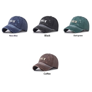 Gorra de béisbol de 6 paneles <span class=keywords><strong>TARK</strong></span>, nueva, lavada, con bordado grande, de tela nueva, para exteriores, con letras en inglés, estilo transfronterizo - Product Image 2