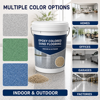 Revêtement de sol autolissant en époxy multicolore, résistant à l'usure, imperméable, antidérapant, pour intérieur et extérieur, effet ciment, carrelage, marbre