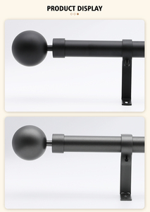 Los más populares accesorios de ventana de lujo postes de cortina de Metal decorativos Ventana de tubo barra de cortina de acero inoxidable - Product Image 2