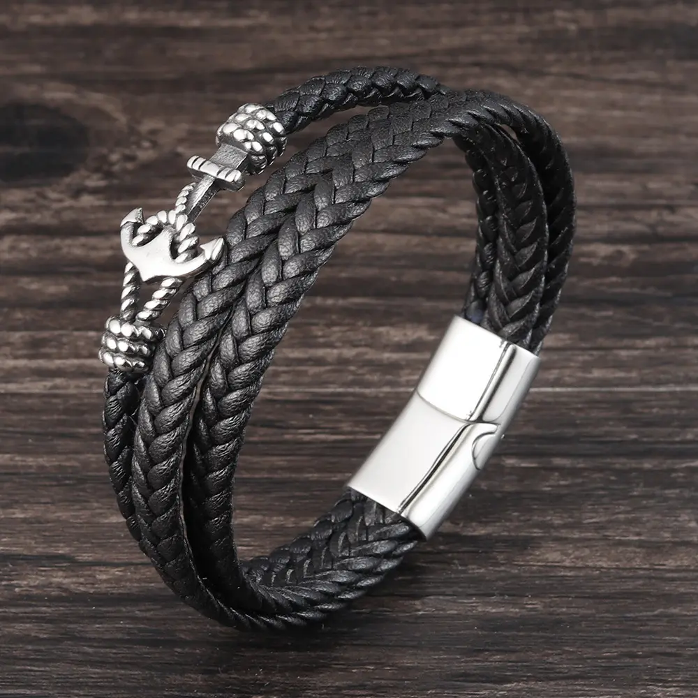 Les fabricants chinois vendent directement des chaînes de bracelets en acier inoxydable avec des bijoux de mode pour hommes