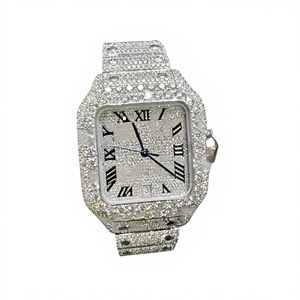 Reloj de Moissanita de Alta Calidad con Movimiento Automático, Acero Inoxidable, Cristal, Resistente al Agua 10 Bar, Cierre de Pulsera, Reloj de Diseño - Product Image 1