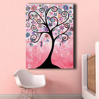 Peinture Diamant Ever Moment : Paysage Arboré, Broderie Diamant Carré Complet, Mosaïque Croix S2F1939
