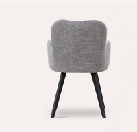 Échantillon Gratuit - Chaise de Restaurant Moderne en Gros - Fauteuil Nordique en Velours - Mobilier de Salle à Manger - Chaise de Salle à Manger en Tissu Capitonnée avec Pieds en Métal