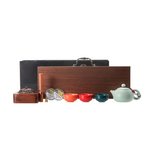 Juego de Té de Cerámica Estilo Chino, Caja de Regalo, Regalo Empresarial de Lujo, Personalizable, Tendencia Nacional, Museo del Palacio - Product Image 5