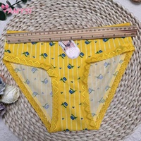 Amysi 372 #   Culottes pour adolescentes, usage quotidien, en soie de lait avec dentelle latérale, pour l'école et le sport, flux léger à moyen, directement de l'usine