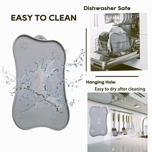 Tapete de silicona antideslizante, ecológico y de grado alimenticio, todo en uno, para alimentar a perros de forma lenta. - Product Image 6