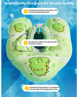 Flotteur gonflable pour bébé avec pare-soleil Jouets de piscine améliorés pour bébé de 6 mois à 6 ans