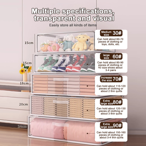 Organizador <span class=keywords><strong>de</strong></span> Ropa Transparente y Plegable con Gran Capacidad, Diseño Impermeable, Caja <span class=keywords><strong>de</strong></span> Almacenamiento que Ahorra Espacio <span class=keywords><strong>para</strong></span> Usar <span class=keywords><strong>Debajo</strong></span> <span class=keywords><strong>de</strong></span> <span class=keywords><strong>la</strong></span> <span class=keywords><strong>Cama</strong></span> - Product Image 5