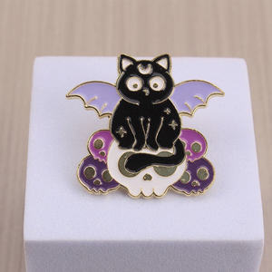 เข็มกลัดเคลือบรูปค้างคาว-แมวสุดเท่สำหรับคนรักแบบกอธิคและแมวเหมาะอย่างยิ่งสำหรับการเพิ่มบรรยากาศสุดล้ำ - Product Image 2
