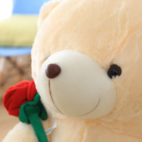 Personnalisé Nouveau Créatif Multicolore Lumière LED Lueur Ours en Peluche Rose Douce Tenant En Peluche Jouet PP Coton Remplissage Tissu Matériel
