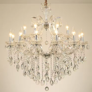 Nouveau Design Décoration Lustres Classiques Européen Gris Ambre Led Bougie Perles De Cristal pour Pièces De Lustre - Product Image 3