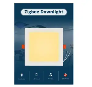 تويا زيجبي 15w LED الذكية النازل RGBCW Smartthings اليكسا جوجل المنزل التحكم لوحة مربعة راحة السقف ضوء