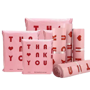 Pink Thank You Eco-friendly Biodegradable Plastic <strong>Bag</strong> Printing Logo Clothes and Shoes Packaging Courier Shipping Poly Mailer <strong>Bag</strong> - Product Image 2