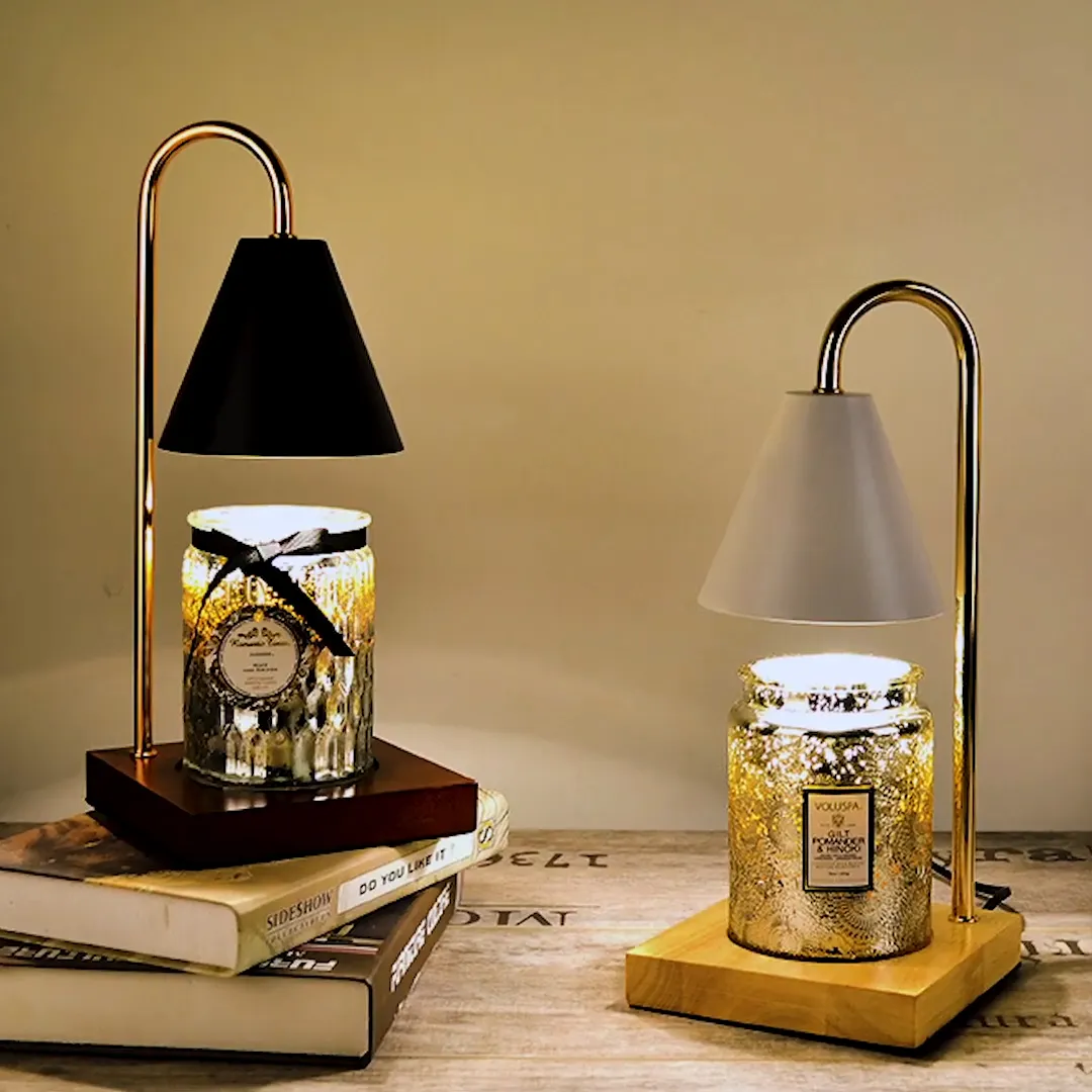 Hot Sale Customized Wax Melting Warmer Lamp Candle Warmer Lamps Wood Marble Timer Height Dim Factory Direct Sale