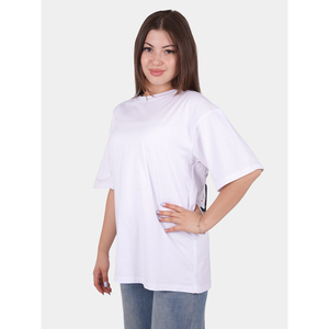 เสื้อยืดแขนสั้นผ้าฝ้ายทรงโอเวอร์ไซส์สไตล์ญี่ปุ่น ระบายอากาศได้ดี เป็นมิตรกับสิ่งแวดล้อม แห้งเร็ว สีขาวลายซากุระ สำหรับโปรโมชั่น - Product Image 3