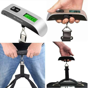 Báscula Digital Portátil con Pantalla LCD de 110 lb/<span class=keywords><strong>50</strong></span> <span class=keywords><strong>kg</strong></span>, Báscula de Viaje para Maletas, Gancho para Colgar, Herramientas de Balanza, Báscula de Equipaje de Alta Precisión - Product Image 3