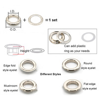 Oeillet de haute qualité YYX 3/5/6/8/10/40/50mm etc. Oeillets en fer d'aluminium avec rondelle de dents