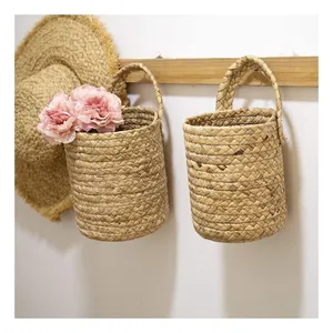 Hot Selling Woven rattan Fruit Basket Washable Bakery Bread Plate Candy Basket Country Style Wicker Storage Basket for Hanging