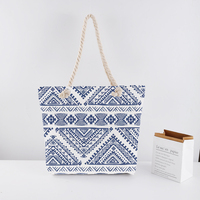 Conjunto de Bolso Tote de Lona y Sombrero Panamá, Nuevo Diseño 2024, Moda Femenina, Primavera Verano, Bolso de Playa Portátil con Cierre