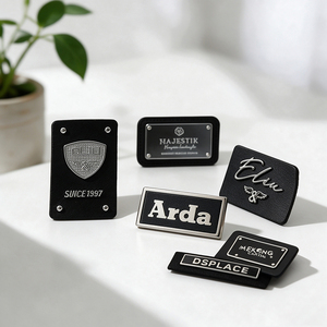 Parche de Cuero PU y Metal Personalizado, Etiqueta de Identidad de Marca Única para Pantalones Cargo, Sombreros Fedora, Bolsas de Almacenamiento, Bufandas de Algodón - Product Image 2
