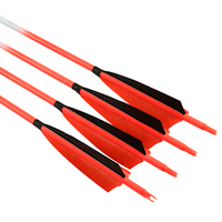 Flèches de tir à l'arc en carbone pur, ID 6,2 mm, avec fletchings en plumes véritables, pour la chasse et le tir au carquois - Vente en gros