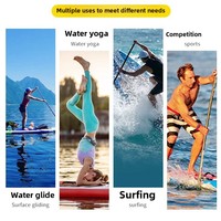 Planche à pagaie gonflable avec matériau en PVC Conception étanche pour lacs et rivières-Planche de SUP adaptée aux débutants avec accessoire d'aileron
