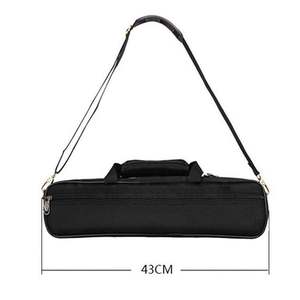 <b>Black</b> Strong Durable and Fashionable Flute Case Carrying <b>Bag</b> Handle and Shoulder <b>Strap</b> - Product Image 2