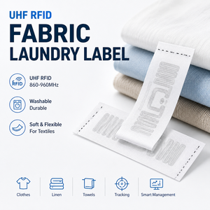 ป้ายผ้า RFID UHF แบบกำหนดเองสำหรับติดตามเสื้อผ้า ผ้าลินิน ผ้าขนหนู และการจัดการสิ่งทออัจฉริยะ - Product Image 1