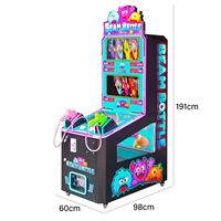 Machine de jeu d'arcade à monnayeur en acier inoxydable, jeu de stand de kermesse familial et amusant, tir au pistolet, défi du clown, jeu de loterie