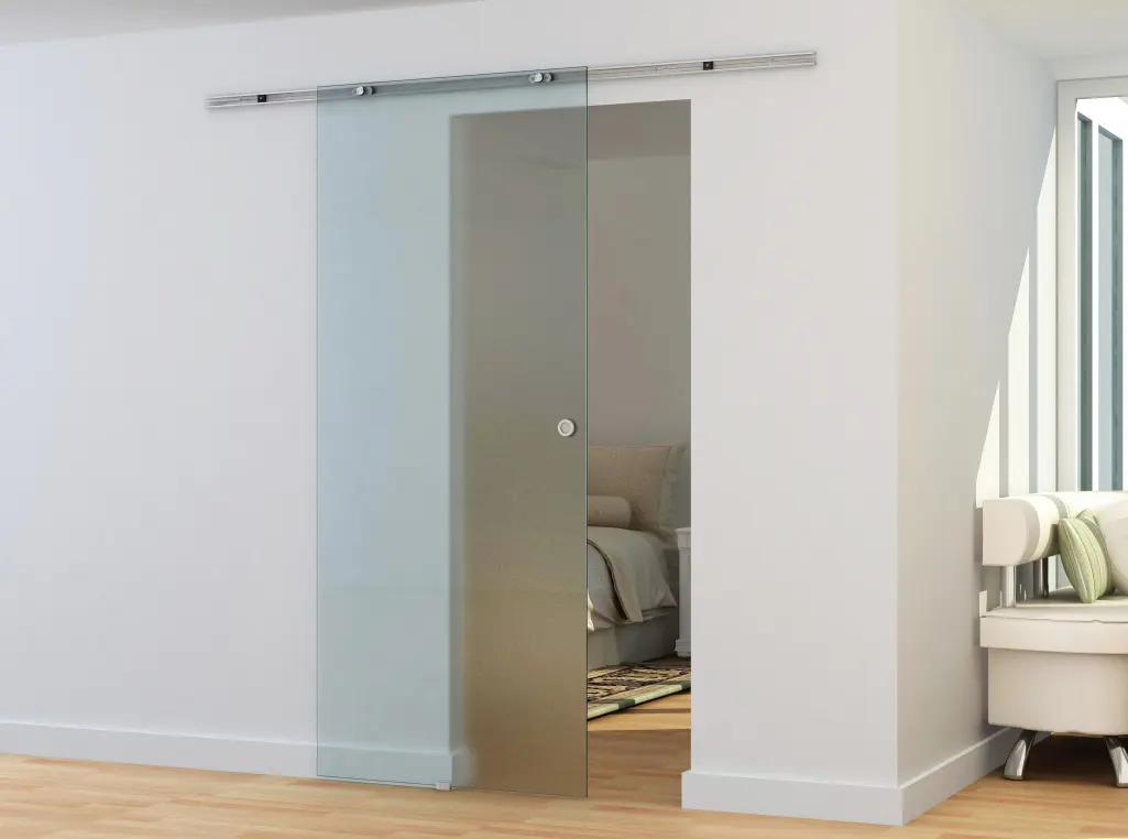 Factory Tempered Frosted ghost glass sliding door system