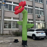 Décoration d'événement, tube de danseur gonflable en forme de fleur au design élégant avec souffleur