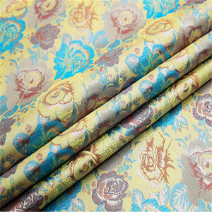 Phổ biến mới đến duyên dáng thanh lịch thổ cẩm Vải Jacquard hoa mẫu đơn đầy màu sắc 90cm chiều rộng cho nam giới phụ nữ hàng may mặc phù hợp với trang phục - Product Image 2