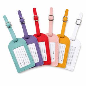Étiquettes de bagages en cuir personnalisées avec impression par transfert, porte-cartes de nom personnalisé pour valise de voyage - Product Image 2
