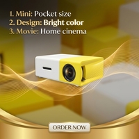 Mini projecteur domestique M20 compatible Android Smart WiFi, projecteur de cinéma portable pour chambre à coucher