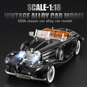 Modelo de Auto Deportivo Clásico Mercedes-Benz 500K Heritage Collection, Escala 1:18, Totalmente Metálico, Fundido a Presión, con Detalles Realistas del Motor - Product Image 6