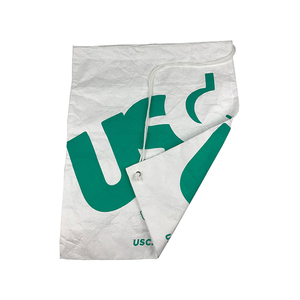 맞춤형 흰색 인쇄 Tyvek 졸라매는 끈 스포츠 가방 스포츠 및 쇼핑 사용을위한 신발 먼지 끈 가방 - Product Image 2