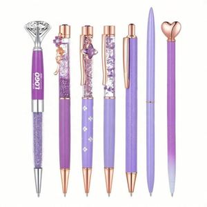 Ensemble de stylos à bille en métal et cristal - Stylos scintillants pour journalisation, encre noire, cadeaux mignons et élégants pour femmes et filles - Product Image 1