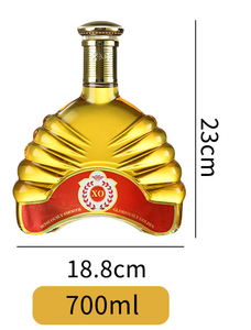 Botella de Vidrio Transparente Grabada de 750 ml (24 oz) para Brandy, <span class=keywords><strong>Vodka</strong></span>, Whisky XO, Vino, Tequila, Diseño de Lujo, Éxito de Ventas 2024 - Product Image 6