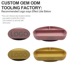 <span class=keywords><strong>Kit</strong></span> d'alimentation pour bébé en silicone sans BPA, prix d'usine, avec assiette à forte succion, bol, tasse à paille et couverts, personnalisable avec logo (OEM) - Product Image 5