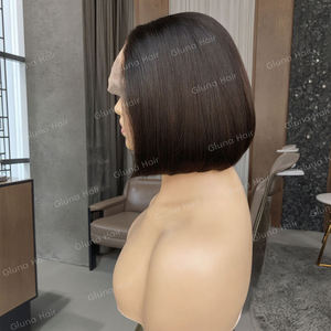 Perruque en cheveux humains avec dentelle frontale HD sans colle, cheveux vierges indiens Remy, alignés sur la ligne de cheveux en forme de M, 13x4, avec une ligne de cheveux basse Lagos - Product Image 5