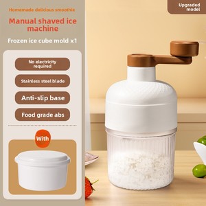 <b>Small</b> Continuous Shaved Ice Machine Manual Hand-Cranked Stall for Household Unplugged Smoothie Machine Steel Plastic Ice <b>Box</b> - Product Image 6