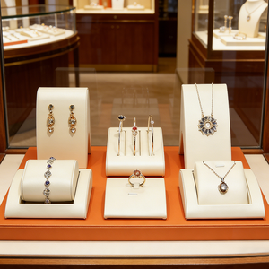 Présentoir de Luxe en Cuir PU pour Bijoux : Collier, Bague, Bracelet – Support de Table, Ornement, Étagère – Couleur et Logo Personnalisables - Product Image 5