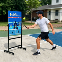 Expédition immédiate, vente en gros, logo personnalisé, panneau de rebond portable rectangulaire WPC 75*90 pour pickleball, entraînement en intérieur et en extérieur