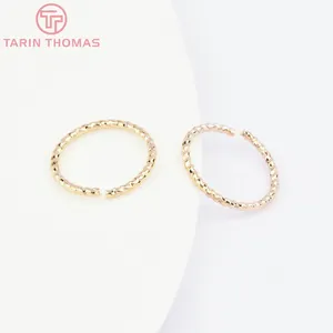 Anillos de latón chapados en oro de 24 quilates de alta calidad al por mayor, anillos de <span class=keywords><strong>salto</strong></span> abiertos en espiral para hacer joyas DIY - Product Image 4