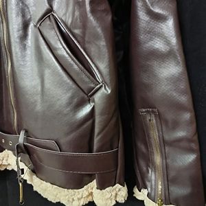 Veste en cuir marron vintage pour homme, style aviateur <span class=keywords><strong>B3</strong></span>, en peau de mouton, bombardier, pilote, moto, avec poche - Product Image 4