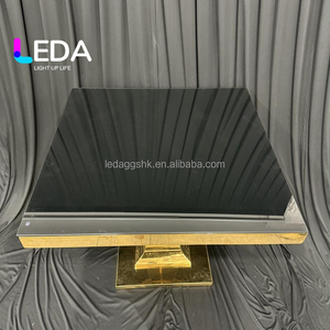 Table ronde à gâteau en acier inoxydable doré de haute qualité LEDA, table à gâteau moderne pour banquet, vente chaude - Product Image 6