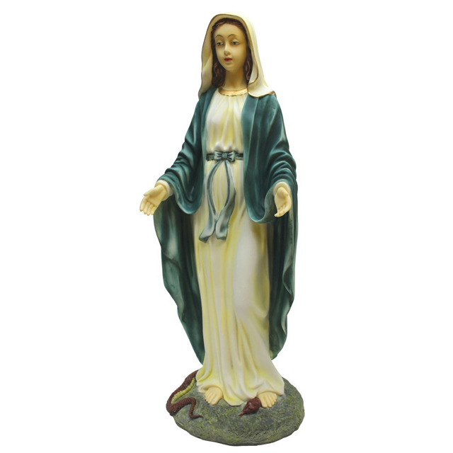 Handmade Customized Vivid Polyresin Virgin Mary Statues Made From Durable Resin Material