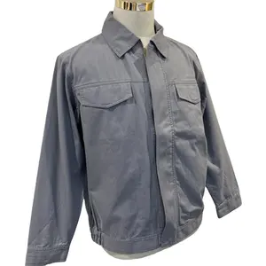 Camisa de trabalho técnico manga curta e longa, uniforme de trabalho mecânico cinza cor jaqueta de trabalho