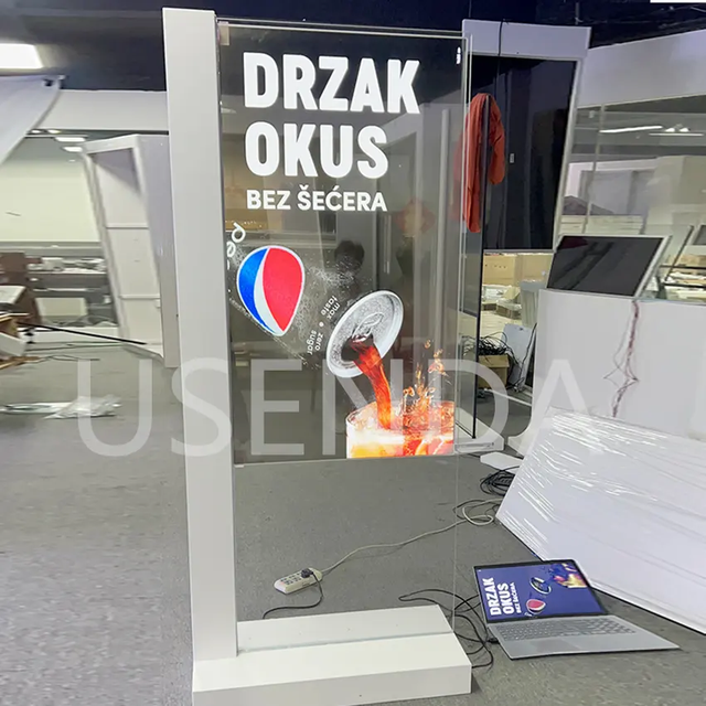 LG 55inch Transparent Oled Touch Screen Ultra Thin See Through Oled Transparent Advertising Display Kiosk